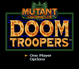 Mutant Chronicles - Doom Troopers Title Screen